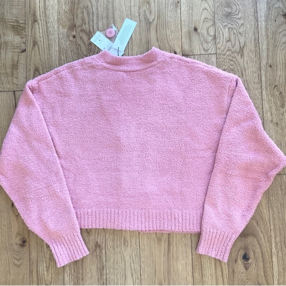 Ugg Cardigan Button Front Boxy Blush Pink Sweater Women’s Size XLarge NWT - Picture 10 of 12